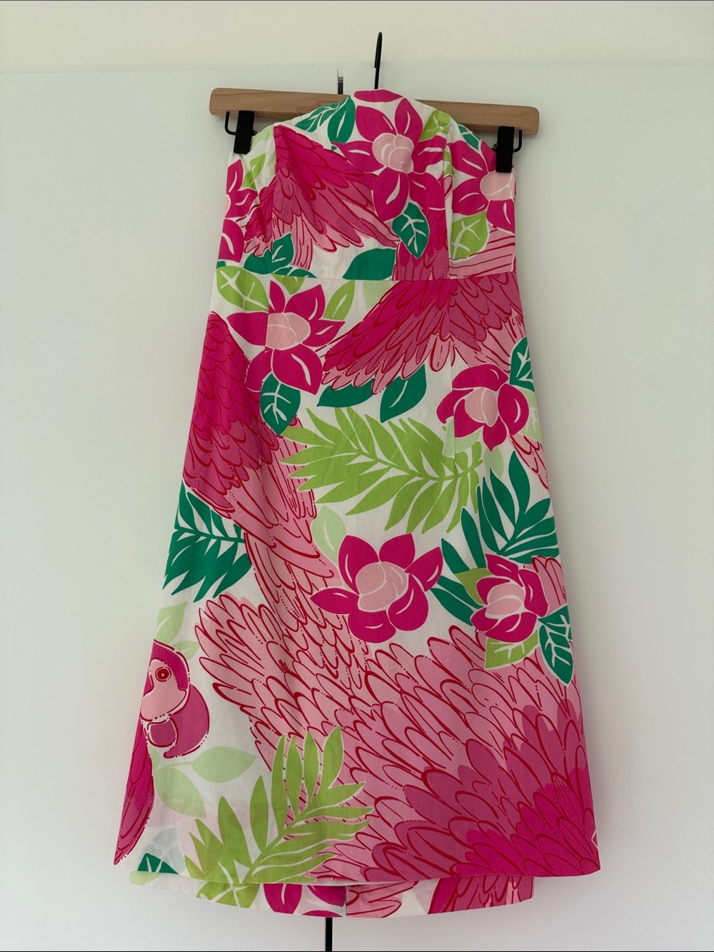 Lilly Pulitzer Strapless Floral A-Line Dress in Pink, Green & White - Picture 1 of 3